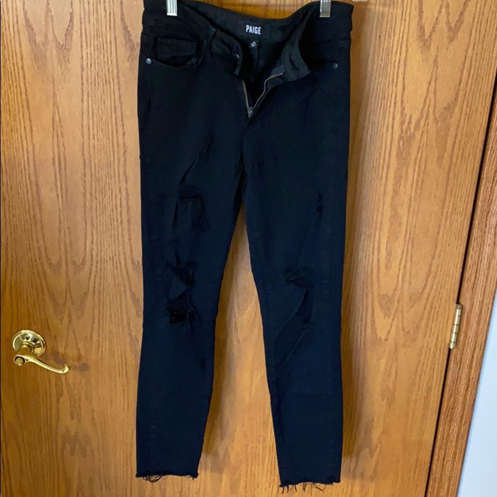 Paige Black Destroyed Denim